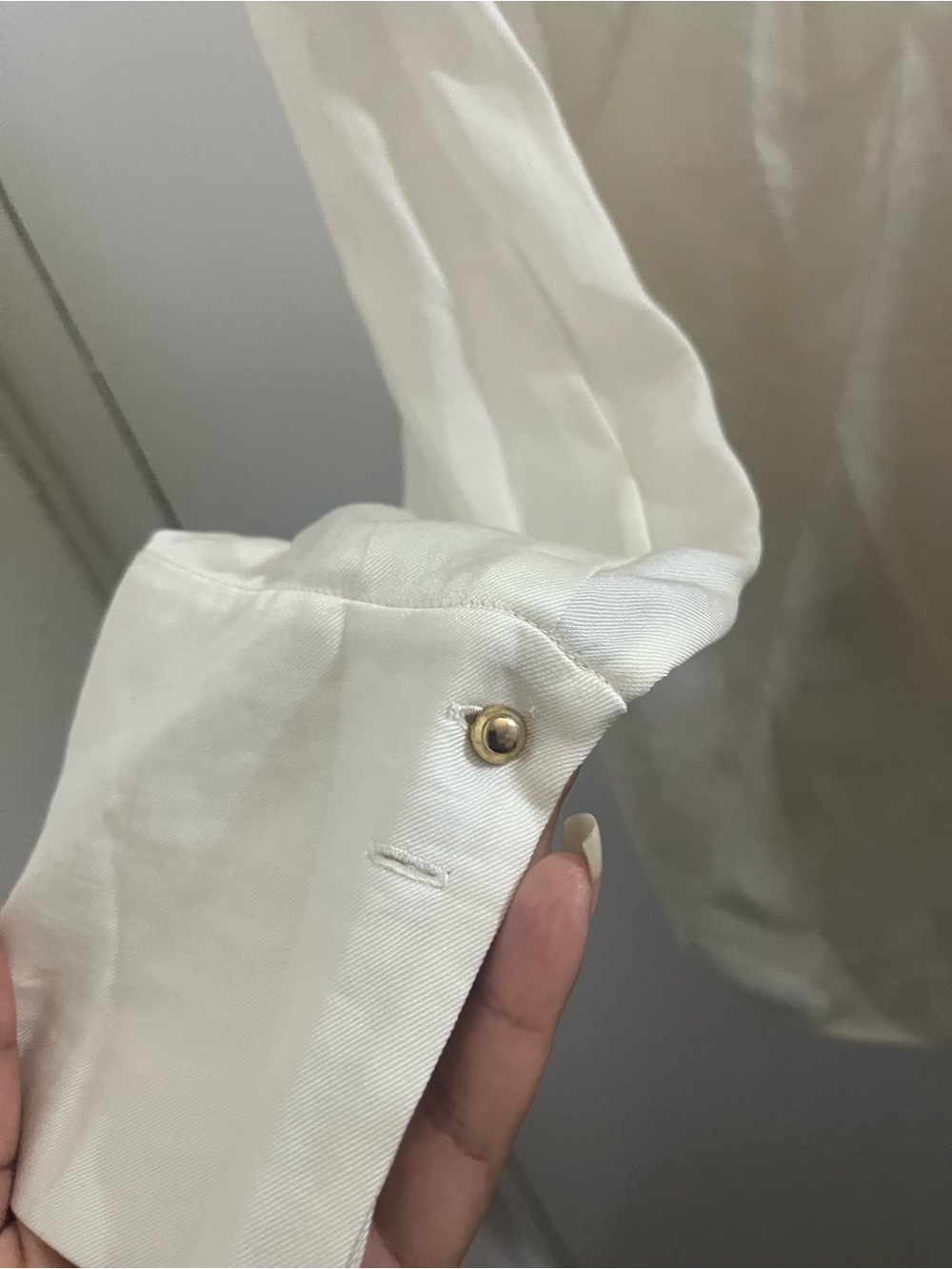 3.1 Phillip Lim Cream Draped Silk-Blend Blouse ❗️please read - Picture 4 of 8